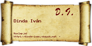 Dinda Iván névjegykártya