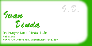 ivan dinda business card